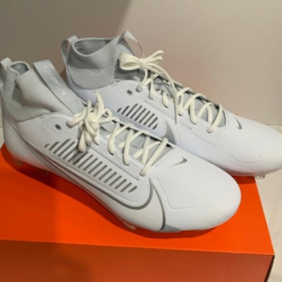 Nike Vapor Edge Pro 360 2 Men's Football Cleats White Metallic Silver  - Picture 6 of 7